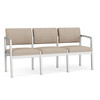 Lesro Stone (Beige)3 Seat Sofa, 64.5W24.5L32H, Linette VinylSeat, Lenox SteelSeries LS3101